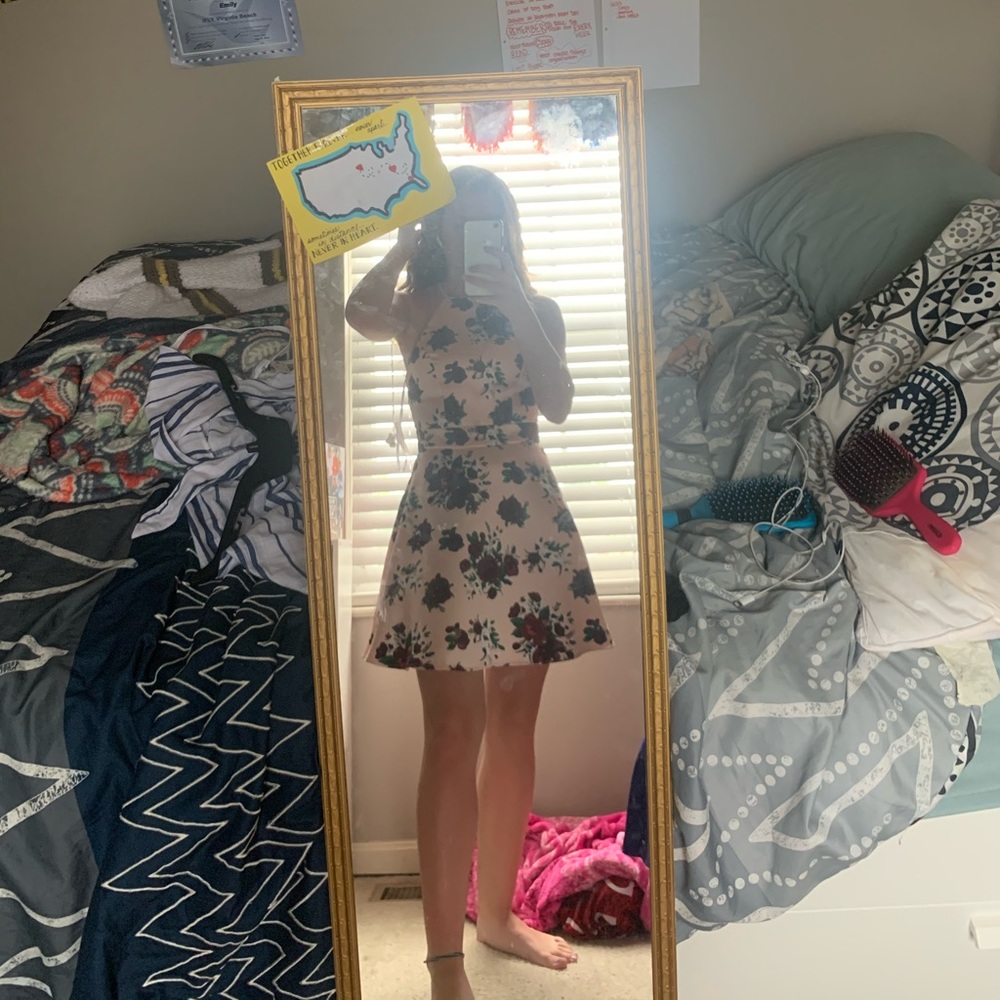 Pink floral New Formal Dress